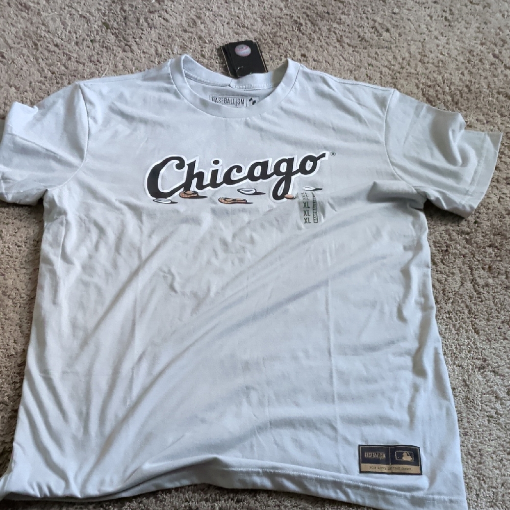 Basebalism Chicago White Six White/Grey XL Tee NWT New